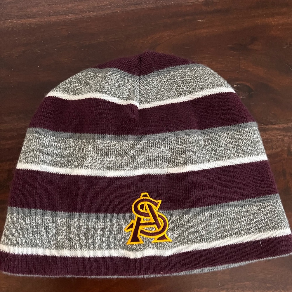ASU Reversible Beanie with Embroidered Logo